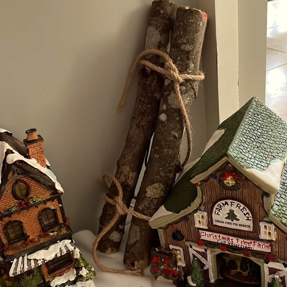 Bundle of water oak wood with twine